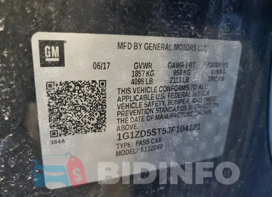 1G1ZD5ST5JF104121 Photo# 12