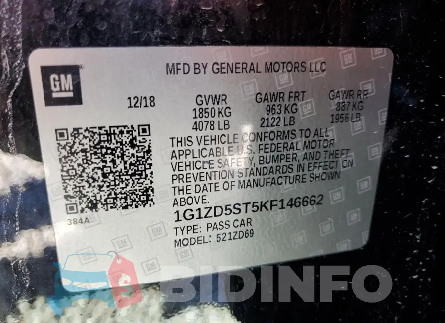 1G1ZD5ST5KF146662 Photo# 12