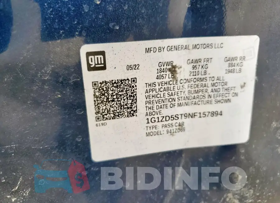 1G1ZD5ST9NF157894 Photo# 13