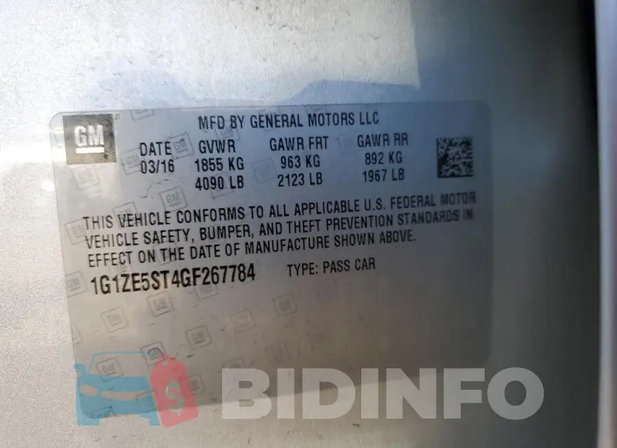 1G1ZE5ST4GF267784 Photo# 12
