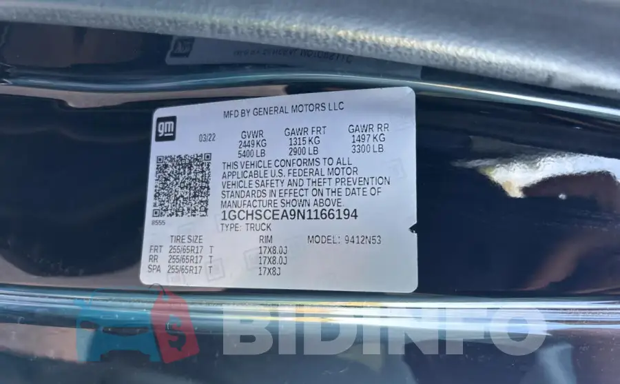 1GCHSCEA9N1166194 Photo# 10
