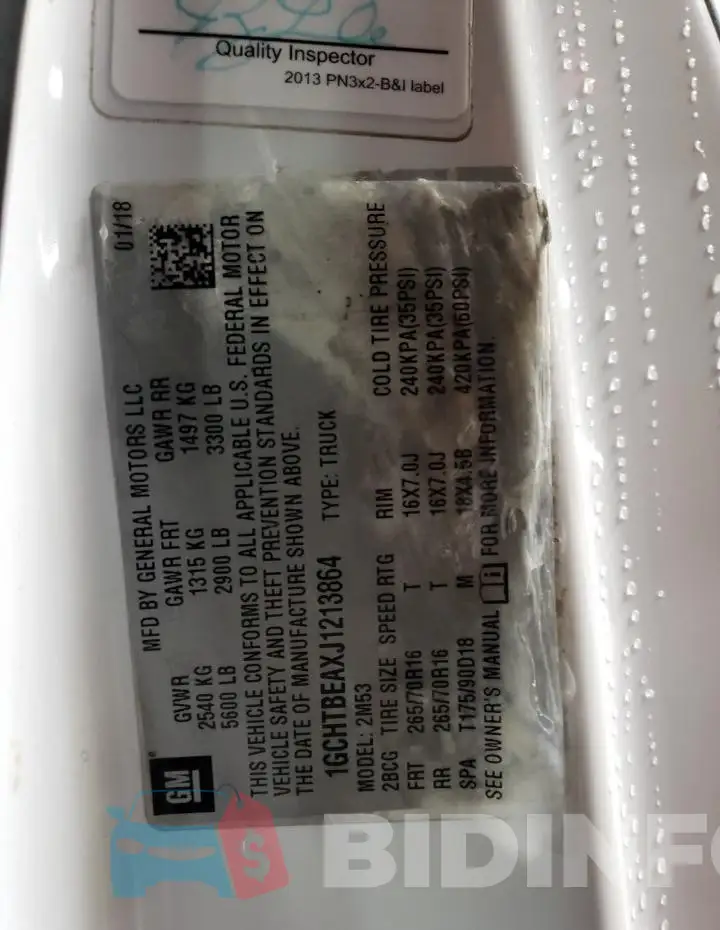 1GCHTBEAXJ1213864 Photo# 12