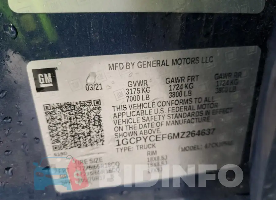 1GCPYCEF6MZ264637 Photo# 12