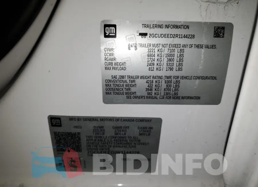 2GCUDEED2R1144228 Photo# 12