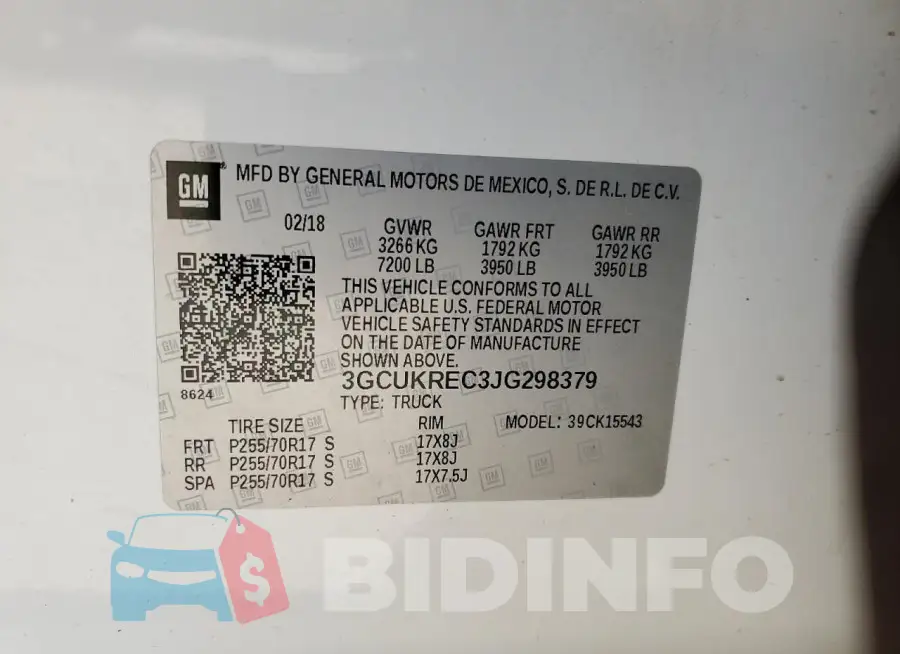 3GCUKREC3JG298379 Photo# 12