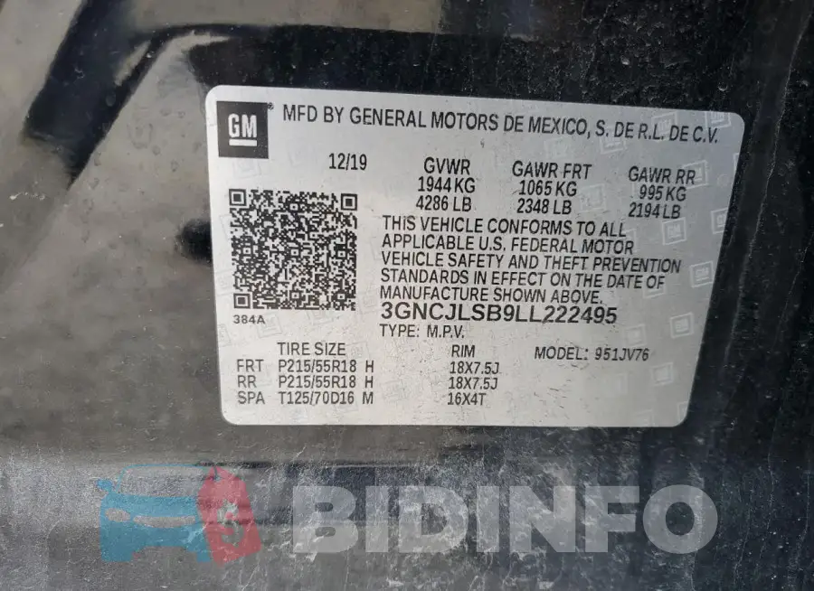 3GNCJLSB9LL222495 Photo# 13