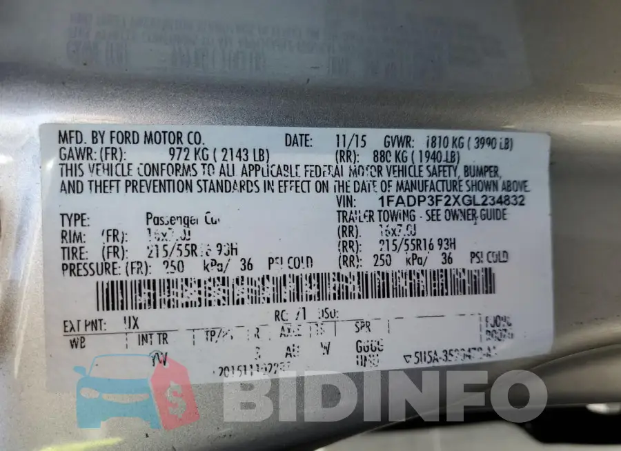1FADP3F2XGL234832 Photo# 12