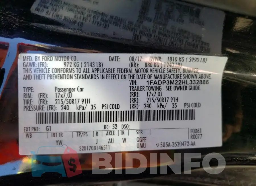 1FADP3M22HL332886 Photo# 13