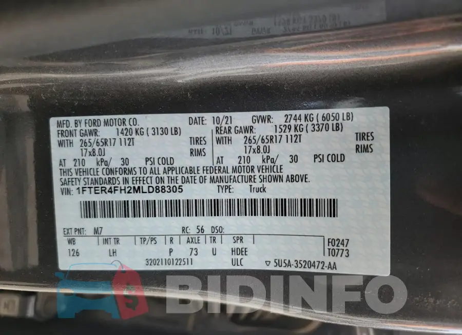 1FTER4FH2MLD88305 Photo# 13