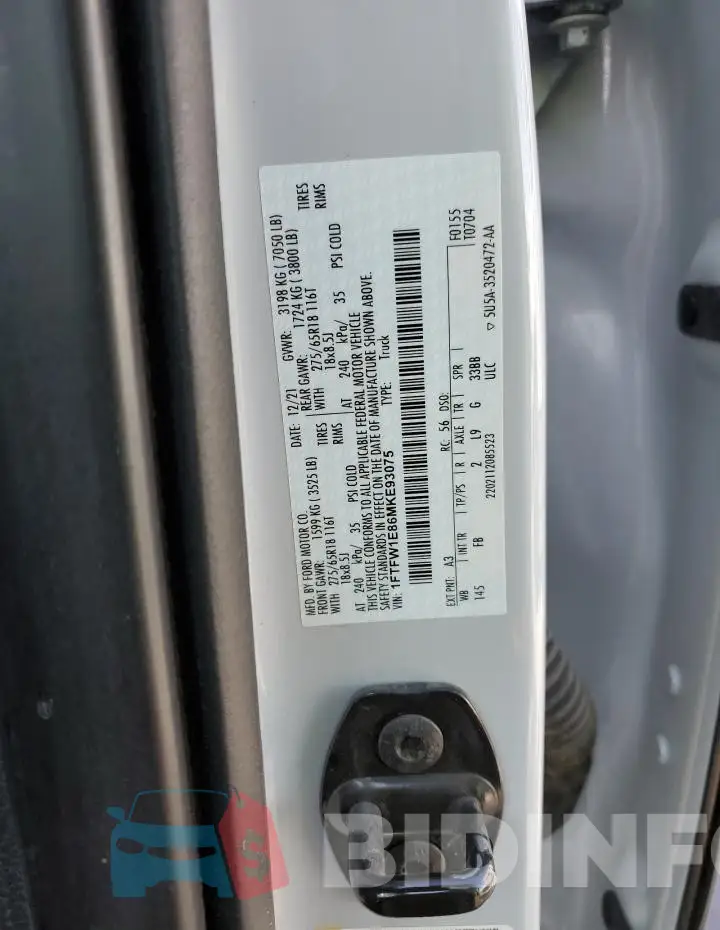 1FTFW1E86MKE93075 Photo# 13