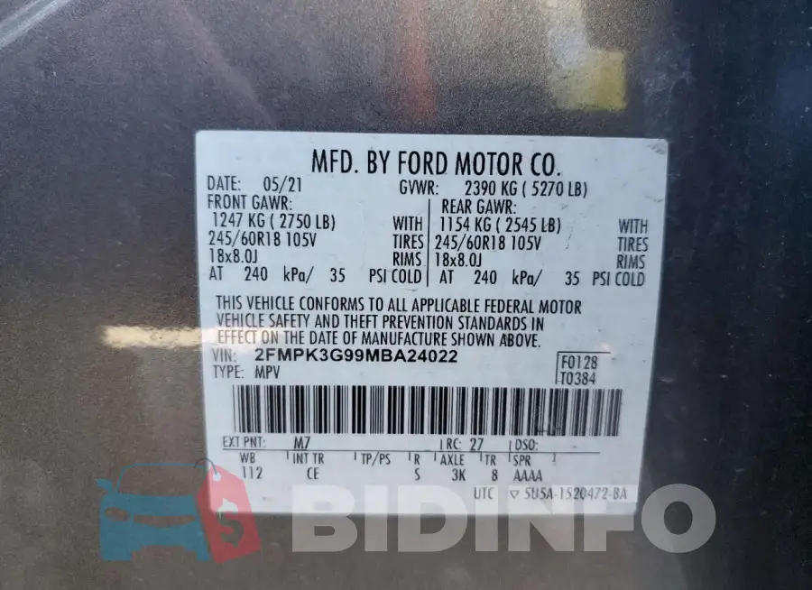 2FMPK3G99MBA24022 Photo# 13
