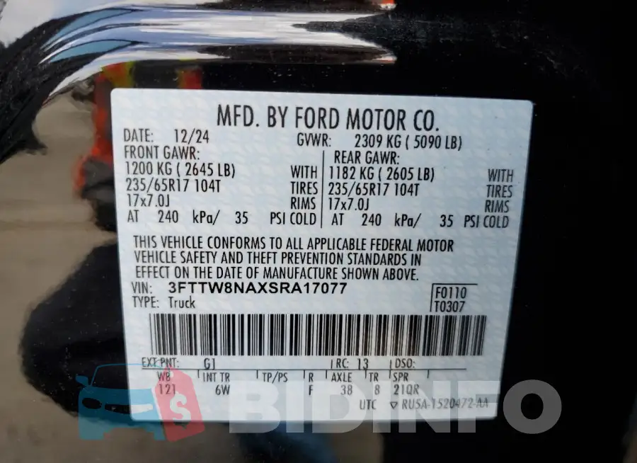 3FTTW8NAXSRA17077 Photo# 12