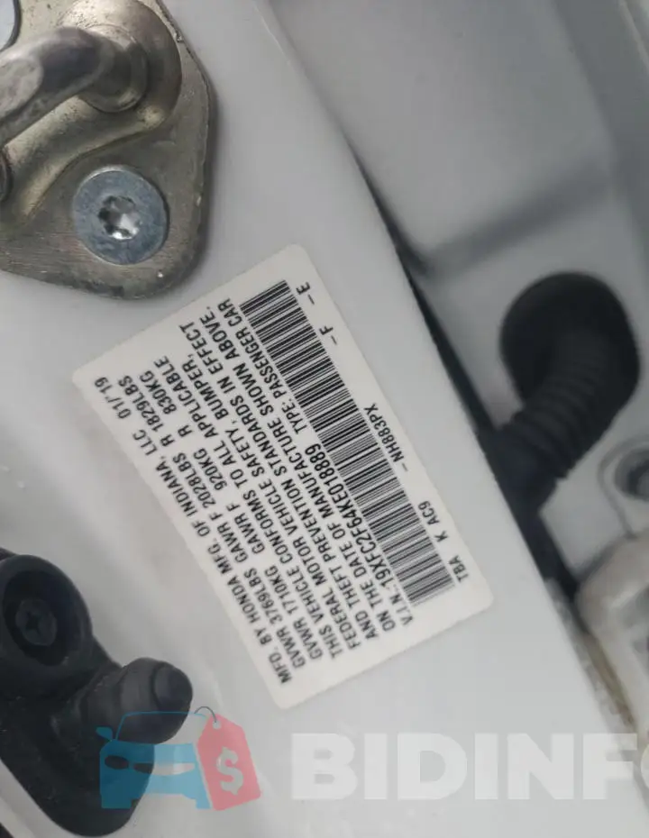 19XFC2F64KE018889 Photo# 12