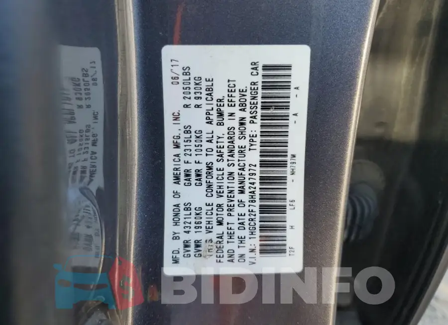 1HGCR2F78HA247972 Photo# 12