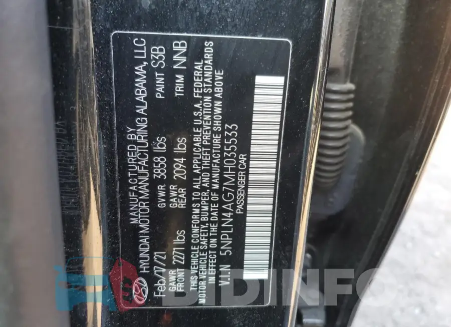 5NPLN4AG7MH035533 Photo# 12