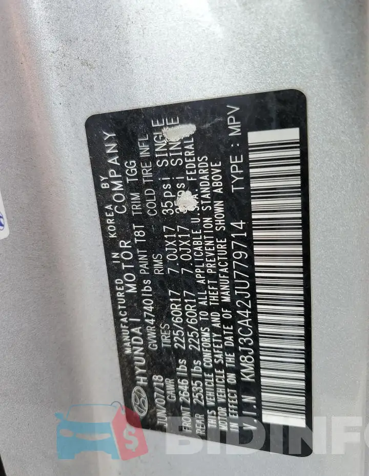 KM8J3CA42JU779714 Photo# 12