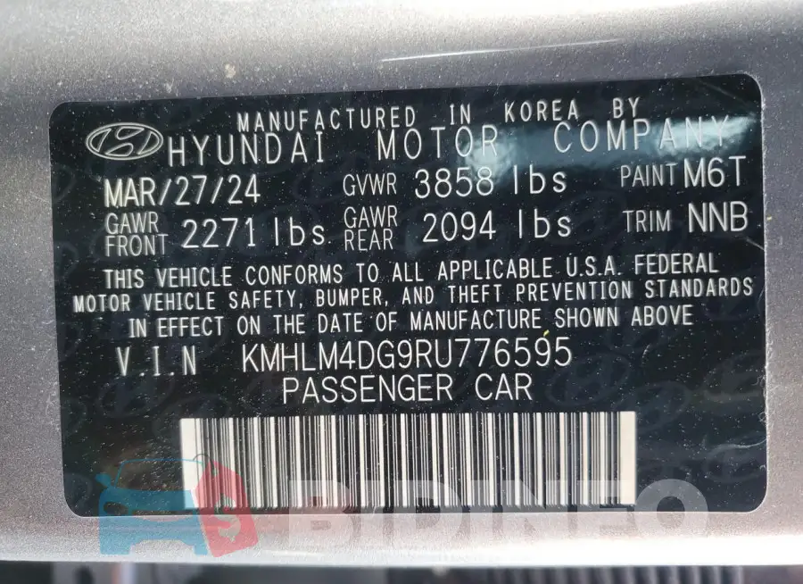 KMHLM4DG9RU776595 Photo# 12