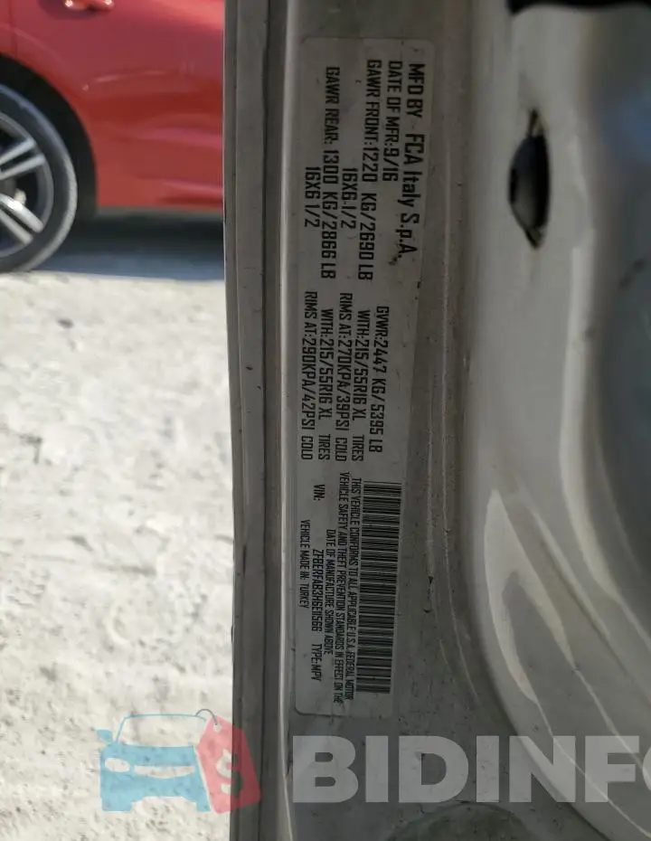 ZFBERFAB3H6E11566 Photo# 14