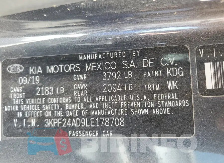 3KPF24AD9LE178708 Photo# 12