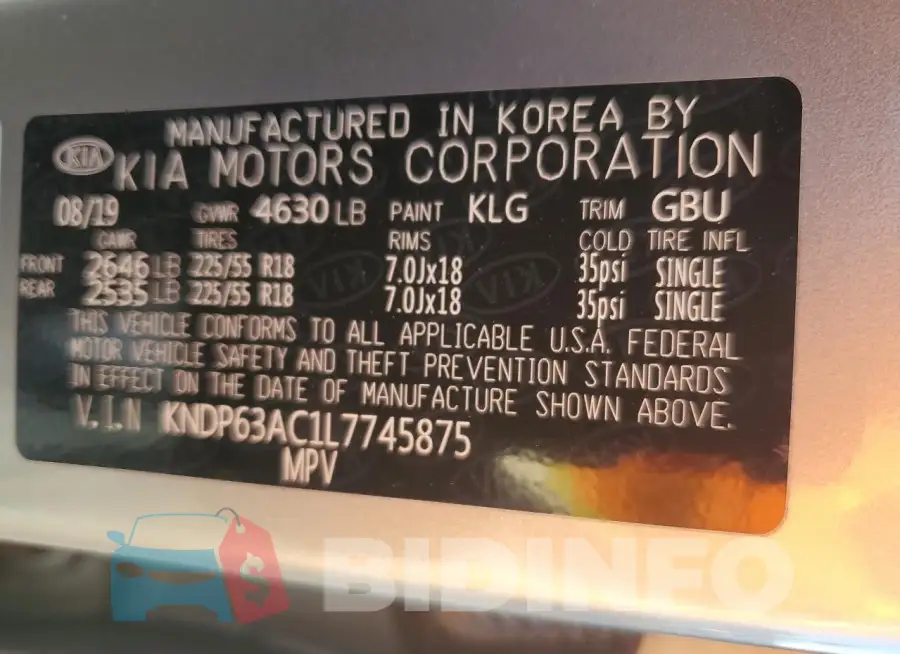 KNDP63AC1L7745875 Photo# 13