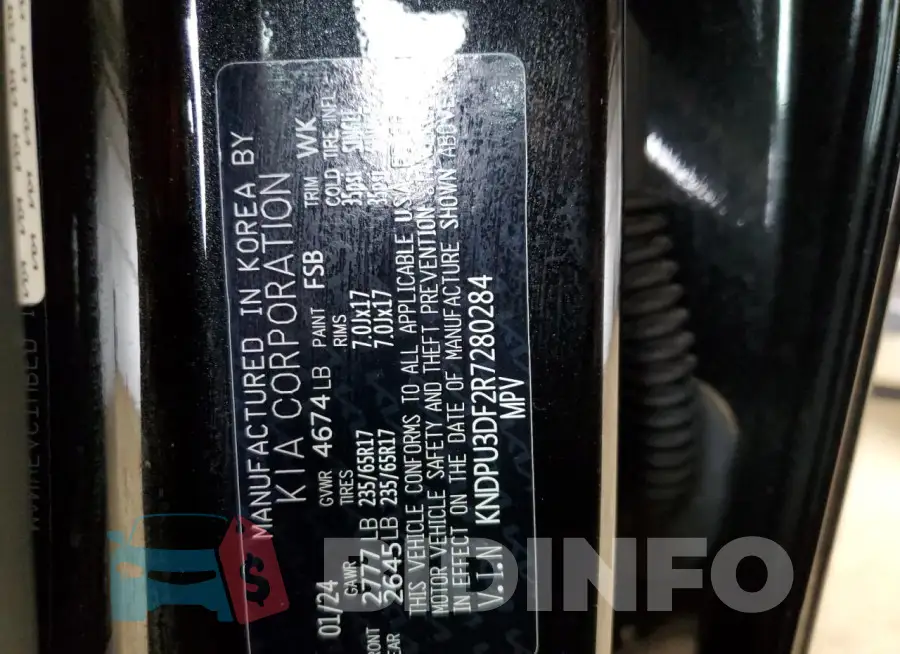 KNDPU3DF2R7280284 Photo# 14