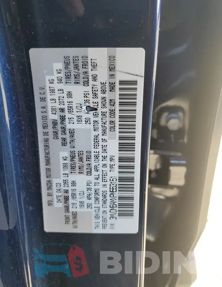 3MVDMBAMXPM553151 Photo# 13