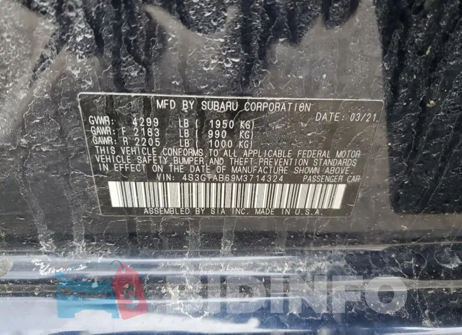 4S3GTAB69M3714324 Photo# 13