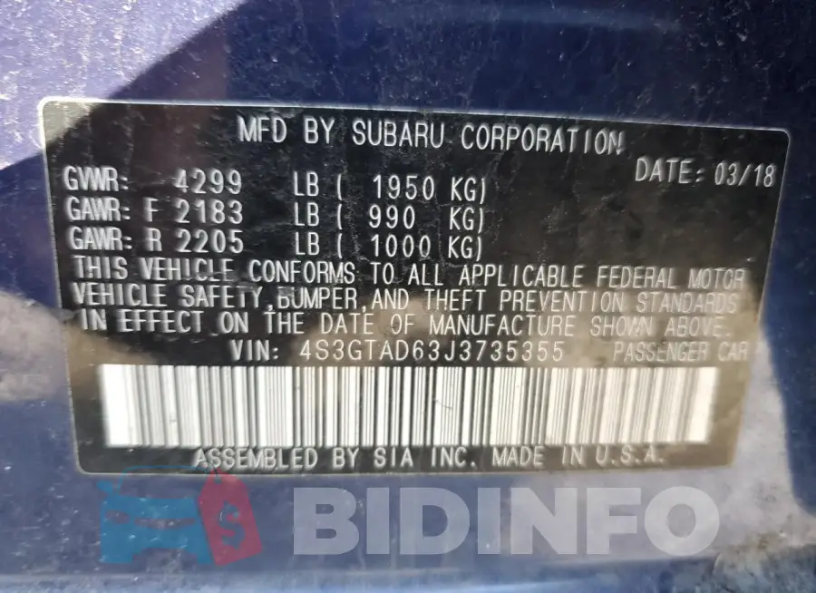 4S3GTAD63J3735355 Photo# 12