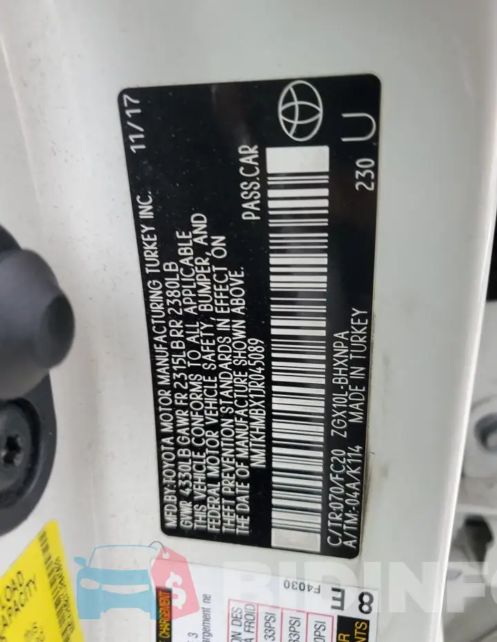 NMTKHMBX1JR045089 Photo# 12