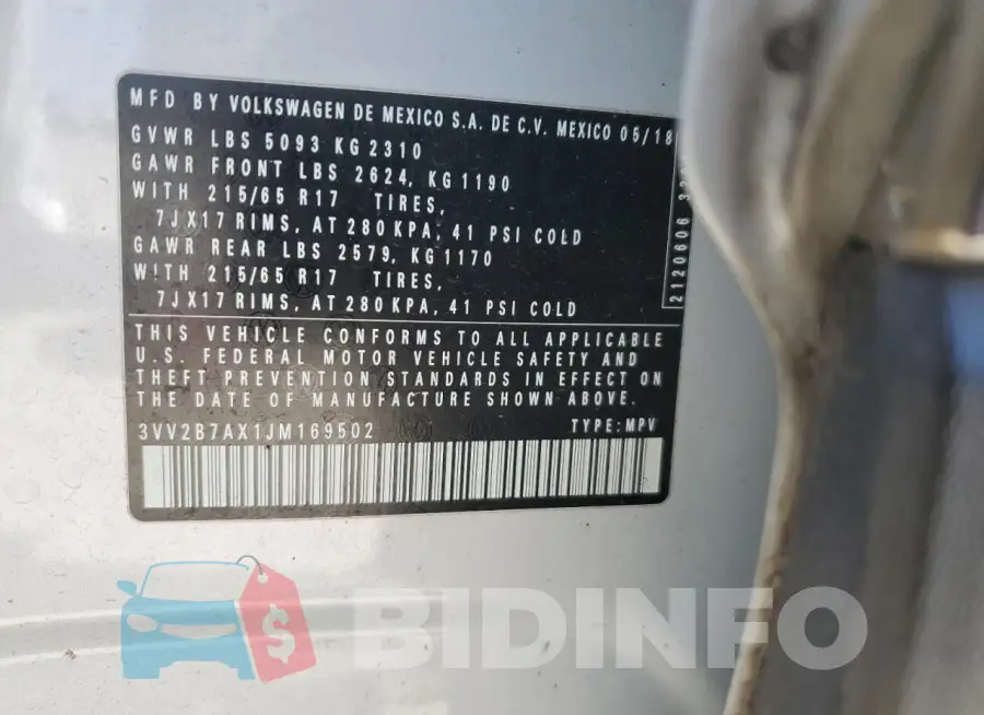 3VV2B7AX1JM169502 Photo# 14