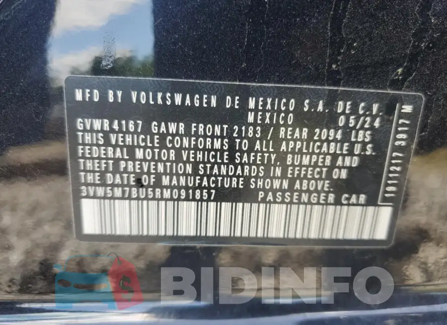 3VW5M7BU5RM091857 Photo# 12