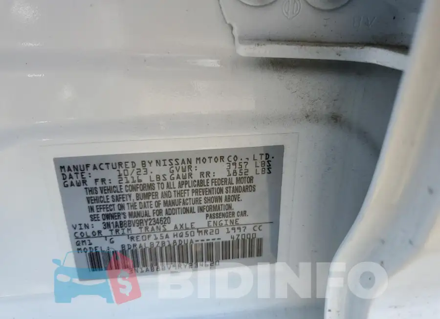 3N1AB8BV9RY234620 Photo# 13