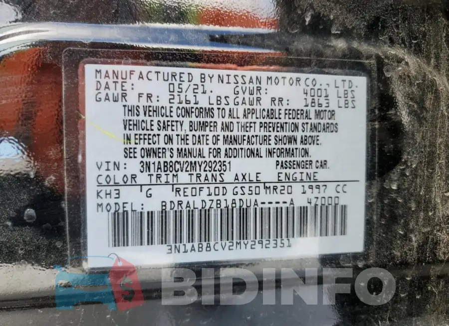 3N1AB8CV2MY292351 Photo# 13