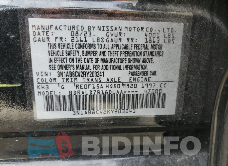 3N1AB8CV2RY203241 Photo# 13
