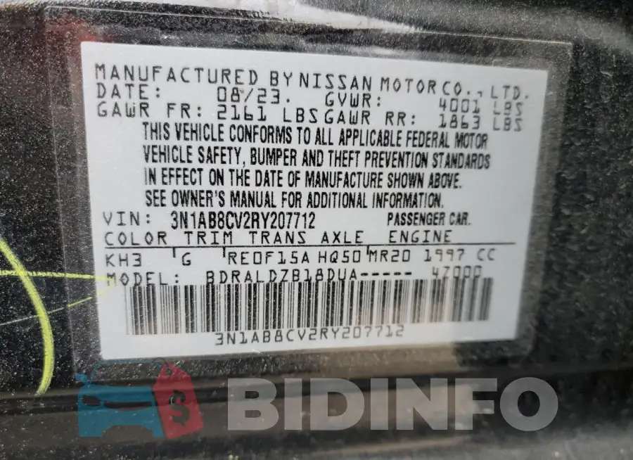 3N1AB8CV2RY207712 Photo# 12
