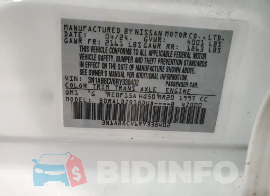 3N1AB8CV6RY338402 Photo# 13
