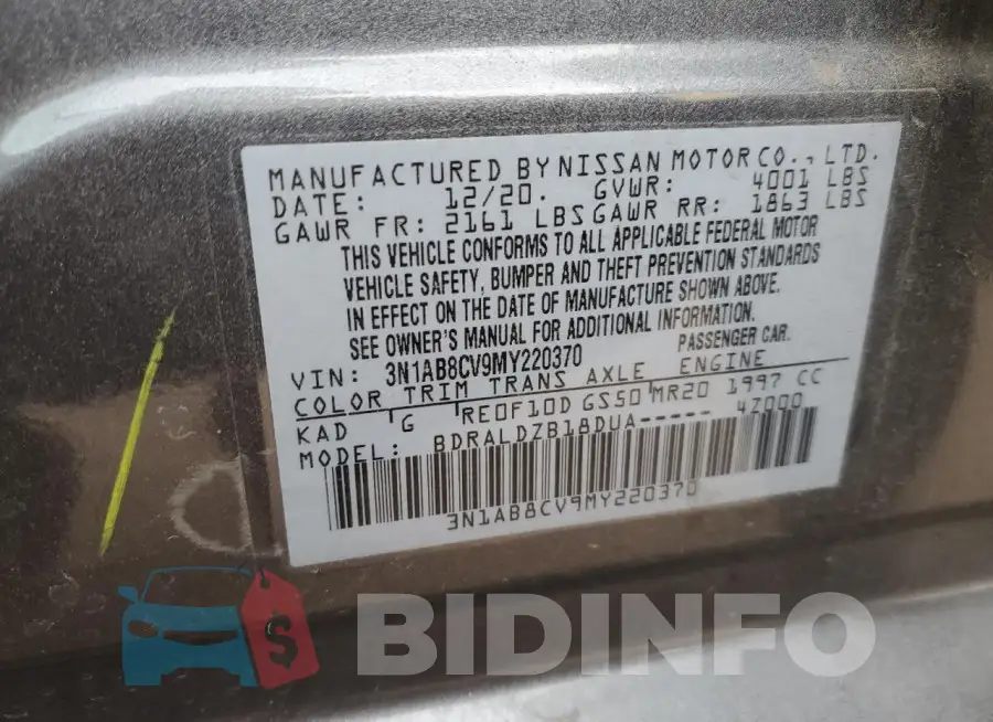 3N1AB8CV9MY220370 Photo# 12