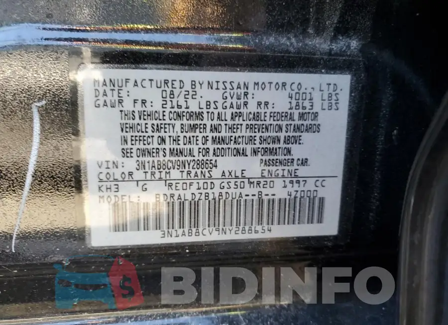 3N1AB8CV9NY288654 Photo# 12