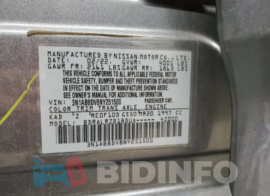 3N1AB8DV8NY251500 Photo# 12