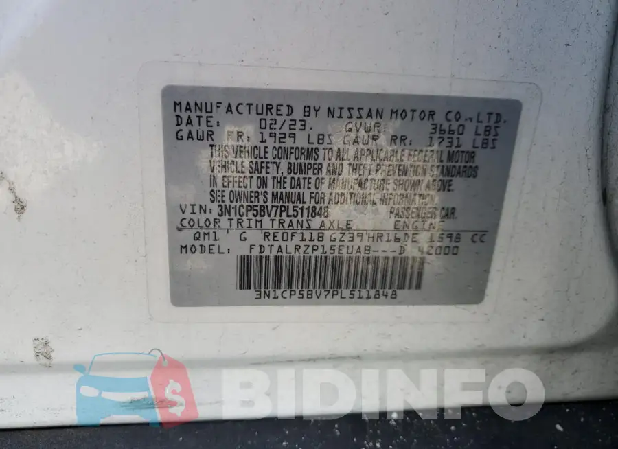 3N1CP5BV7PL511848 Photo# 12