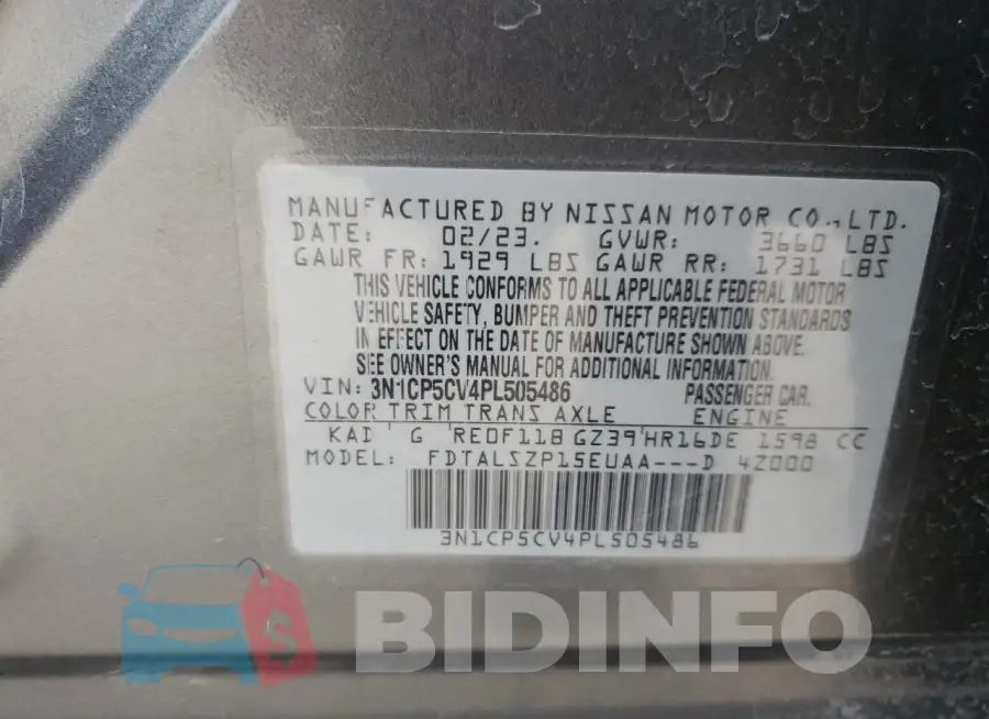 3N1CP5CV4PL505486 Photo# 13
