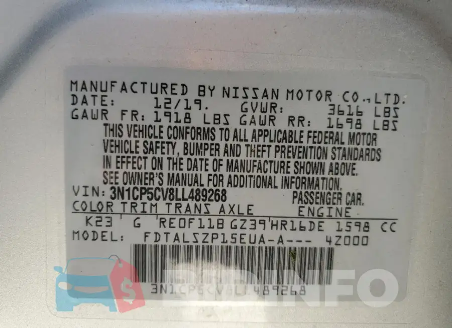 3N1CP5CV8LL489268 Photo# 14