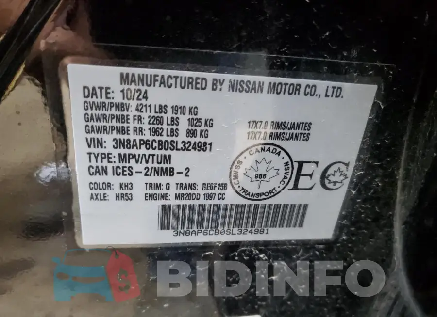 3N8AP6CB0SL324981 Photo# 14