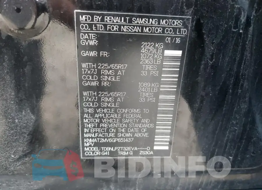KNMAT2MV6GP651437 Photo# 13