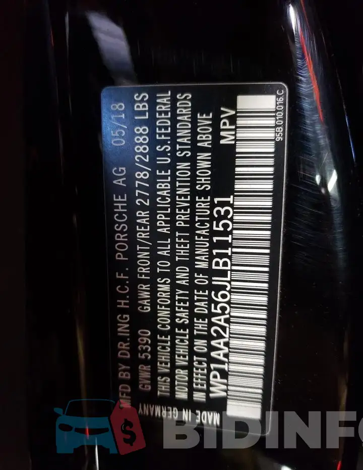 WP1AA2A56JLB11531 Photo# 12