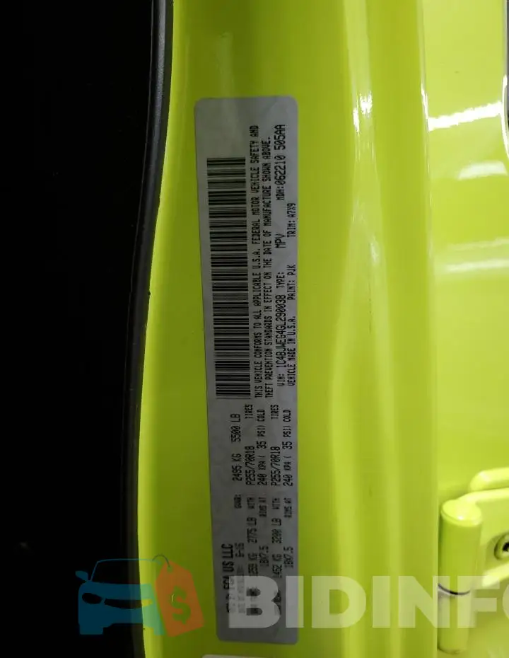 1C4BJWEG4GL290038 Photo# 13