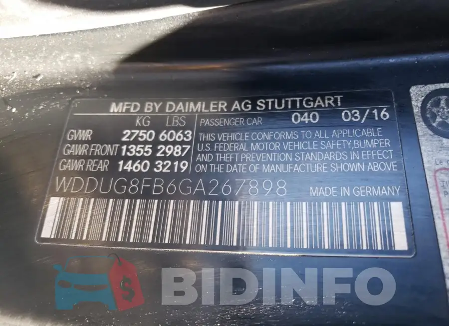 WDDUG8FB6GA267898 Photo# 12