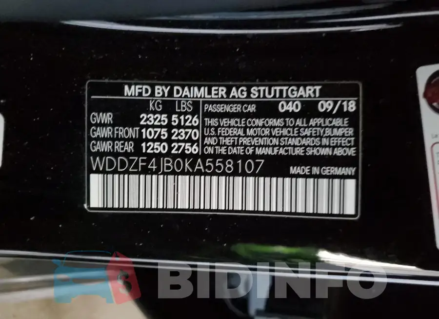 WDDZF4JB0KA558107 Photo# 12