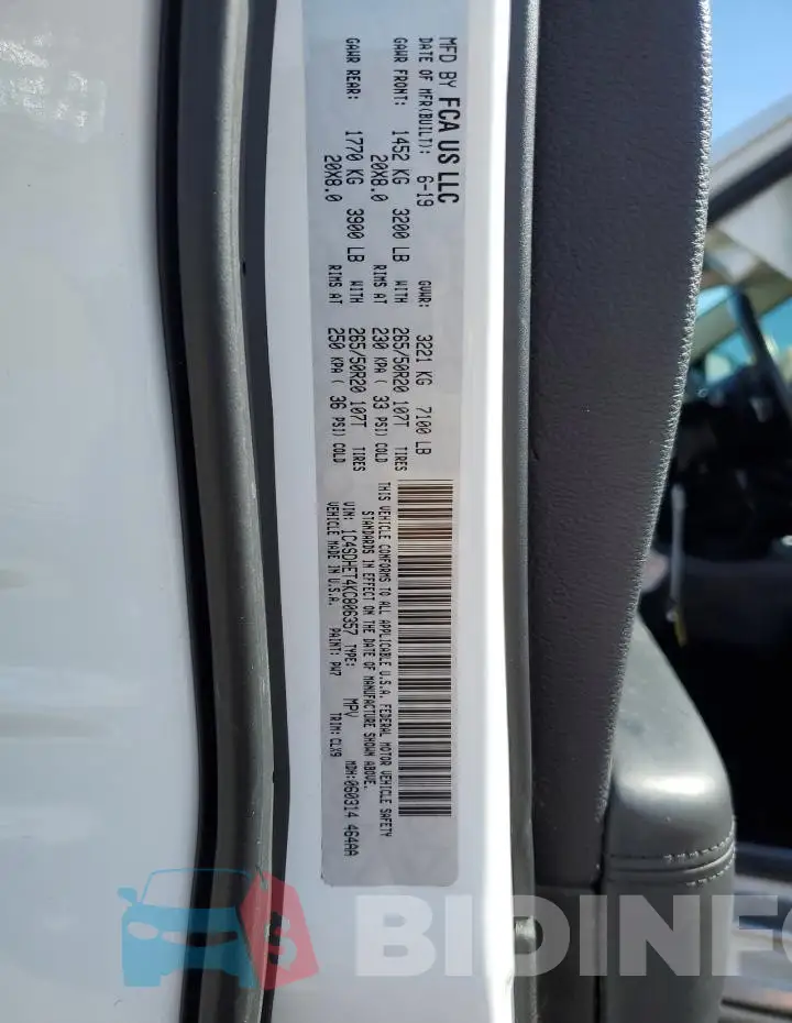 1C4SDHET4KC806357 Photo# 13