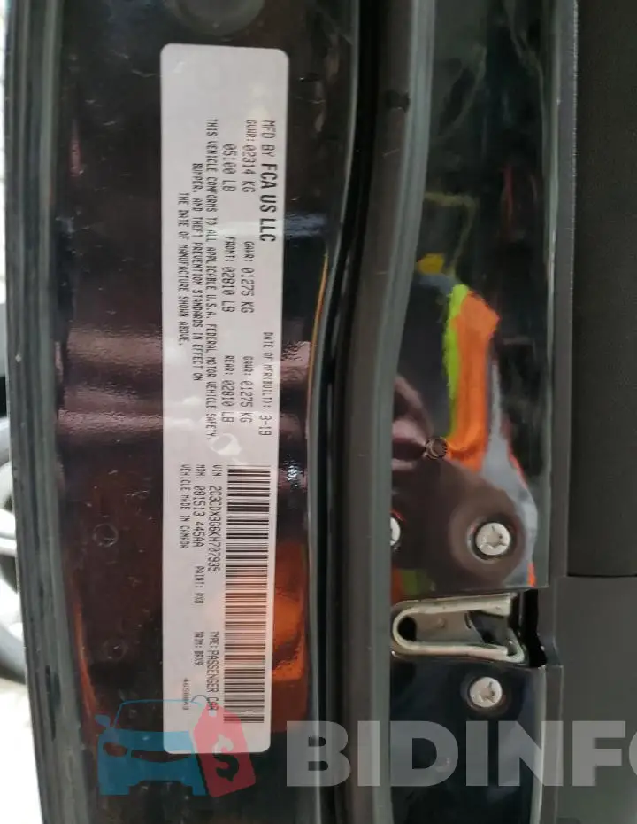 2C3CDXBG6KH707935 Photo# 13